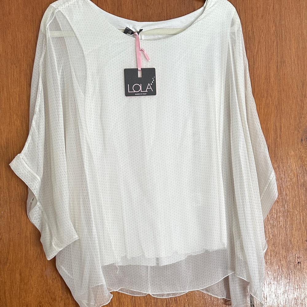 Lola Sheer White Blouse